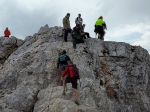 Il breve tratto roccioso prima del Picco (foto Fabio Cavazzini)